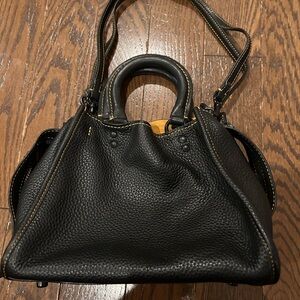 Coach Rogue 17 Black Leather Handbag